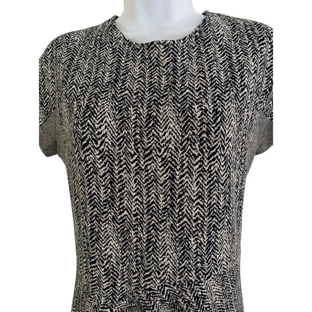 Stella McCartney Dress 46 Wool Blend Textured Knit Asymmetrical Hem Minimalist - Picture 3 of 16